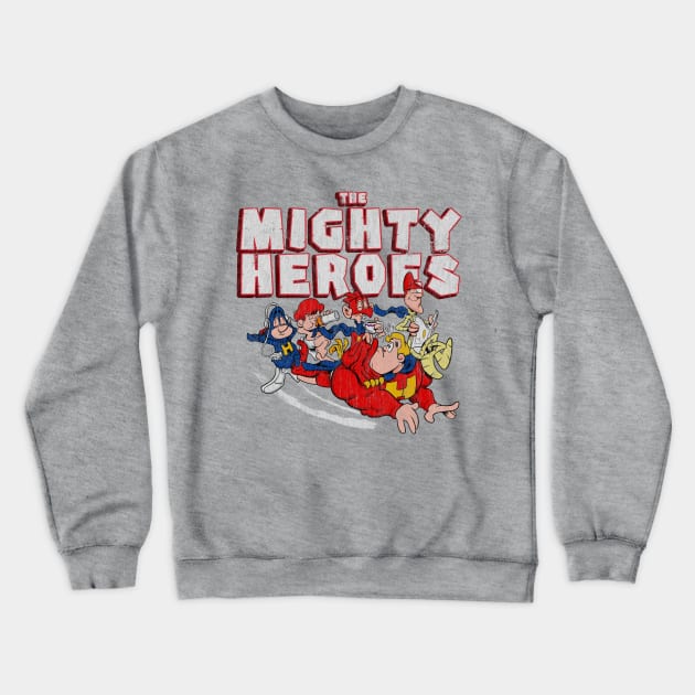 Distressed Mighty Heroes Crewneck Sweatshirt by OniSide